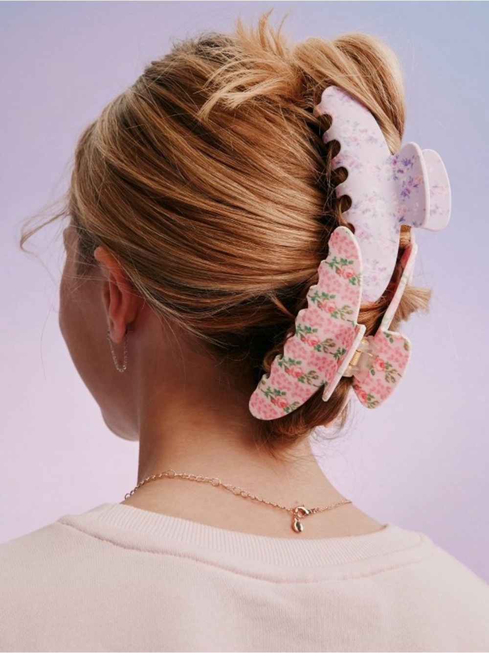 🧁 Goody X Love Shack Fancy Large Claw Clip - 1ct - Blooming Heirloom 🤍🎯